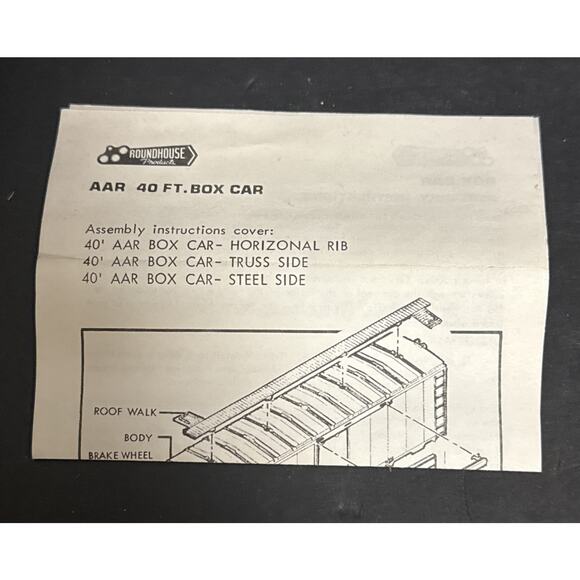 Roundhouse HO Scale 1078 40' Box Car Kit Western Maryland “Speed” Brown 1978 - Picture 5 of 6